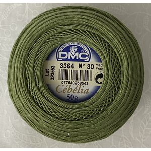 DMC Cebelia 30, #3364 Pine Green, Combed Cotton Crochet Thread 50g
