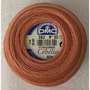 DMC Cebelia 30, #352 Light Coral, Combed Cotton Crochet Thread 50g