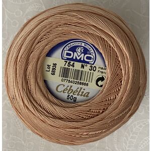 DMC Cebelia 30, #754 Light Peach, Combed Cotton Crochet Thread 50g