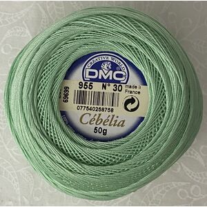 DMC Cebelia 30, #955 Light Nile Green, Combed Cotton Crochet Thread 50g