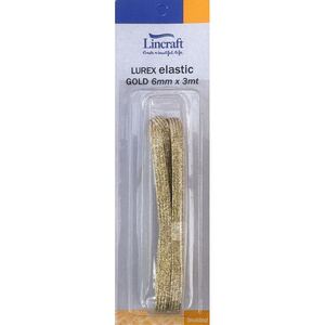 Braided Gold Lurex Elastic 6mm x 3m Pack by Lincraft