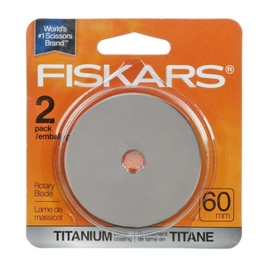 FISKARS 60mm 2 Pack Titanium Rotary Cutter BLADE