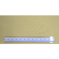 Feathered Friends Zig Zag Yellow, 100% Cotton, 110cm wide Per Metre