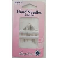 Hemline Hand Needles, Quilting / Betweens Size 3-9, Packet of 20 Assorted
