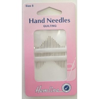 Hemline Hand Needles, Quilting Size 8, Packet of 20 Needles