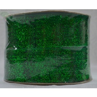 Curzon Velvet Metallic Ribbon 38mm BOTTLE GREEN Full 18 Yard Roll