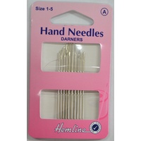 Hemline Hand Needles Darners, Sizes 1-5, Pack of 10 Needles