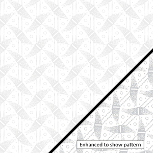 Domino Effect Geo Wave White 110cm Wide Cotton Fabric 2057/2309