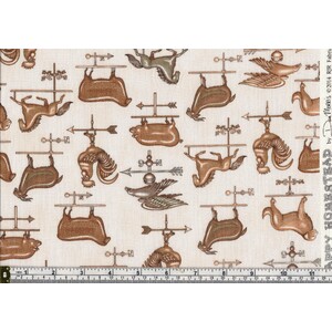 RJR Fabrics Happy Homestead Print, Cream, Cotton Fabric, 110cm Wide Per Metre