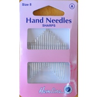 Hemline Hand Needles, Sharps Size 8, Packet of 20, Most Common Needles to Use