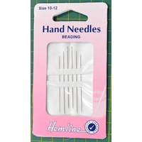 BEADING Needles, Size 10-12, Packet of 6, Superfine Long Needles, Hemline Quality