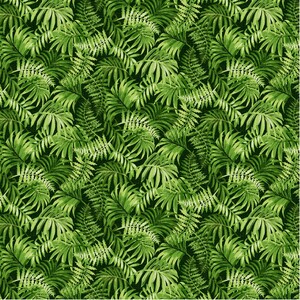 Dinosaurs Dinosaurs LEAFAGE GREEN 110cm wide Cotton Fabric 2091/11148G