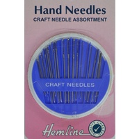Craft Needle Assortment Compact, 25 Assorted Needles, Hemline Quality Needles