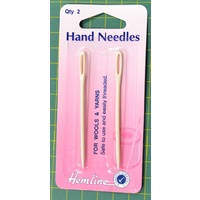 Wool &amp; Yarn Large Eye PLASTIC Needles, Pack of 2, For Knitted Items,