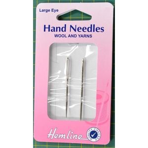 Wool &amp; Yarn Large Eye Needles, Pack of 2, For Knitted Items, Hand Needles