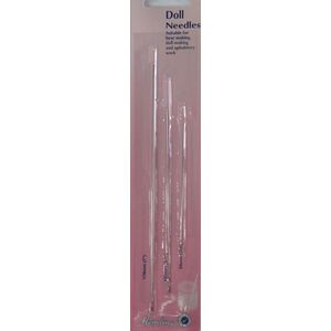 Hemline Doll Needles, 3 Pack, For Doll &amp; Bear Making &amp; Upholstery Work
