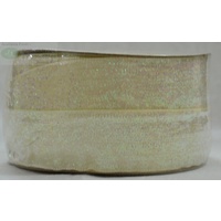 Curzon Velvet Metallic Ribbon 29mm CREAM Full 18 Yard Roll