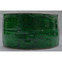 Curzon Velvet Metallic Ribbon 29mm BOTTLE GREEN Full 18 Yard Roll