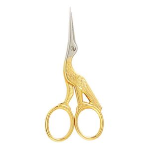 Gingher 8cm (3.5&quot;) Gold Handled Stork Embroidery Scissors #220490