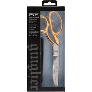 Gingher 8 inch Gold Handle Knife Edge Dressmakers Shears #220521