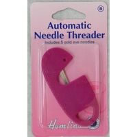 Hemline Automatic Needle Threader, Includes 5 Gold Eye Needles