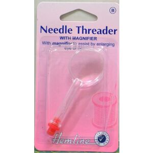 Needle Threader with Magnifier, Assists in Threading The Needle, By HEMLINE