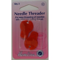 Hemline Needle Threader With Cutter, Packet Of 2, Easy Threading Of Needles