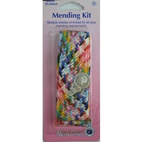 Hemline Mending Kit, 18 Colour Plait, 1 metre Each, Multi Shades Of Thread In One Pack