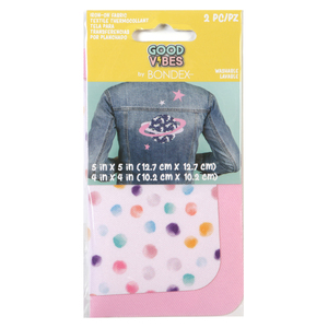 Good Vibes Iron On Patches by Bondex #240615001 Polka Dot Pair