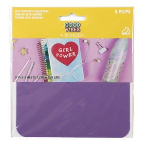 Good Vibes Purple Chalkboard Self Adhesive Patch by Bondex #240626064