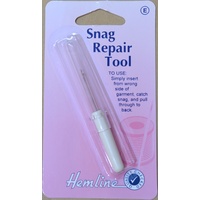 Snag Repair Tool, Minature Latch Hook Type, Protective Cover, Hemline