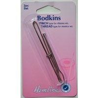 Hemline Bodkins, Pinch Type For Elastic &amp; Thread Type For Ribbon, 2pc Set