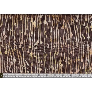 RJR Fabrics #2808 Blossom Batik, Cotton, #8 Brown, 110cm Wide PER Metre