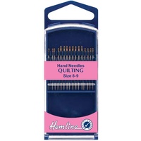 Premium Gold Eye Quilting Needles Sizes 8-9 Assorted, Pack of 16 Needles