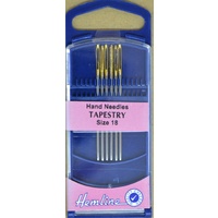 Premium Gold Eye Tapestry Needles Size 18, Pack of 6, Hemline Quality Hand Needles