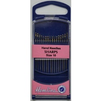 Premium Gold Eye &quot;Sharps&quot; Needles Size 10, Pack of 16 Needles, Quality Hand Needles