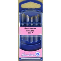 Premium Gold Eye &quot;Sharps&quot; Needles Size 7, Pack of 16 Needles, By Hemline