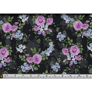 RJR Fabrics #2914 Beverly Park, Cotton, #5 Black, 110cm Wide PER Metre