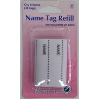 Hemline Name Tag Refills, 36 Iron-On Name Tags, Instructions Included