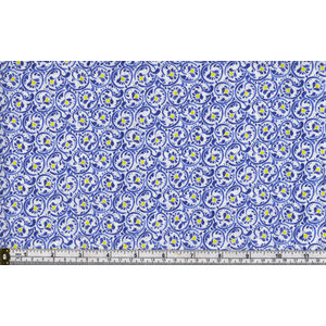 RJR Fabrics #2950, Cotton, Daisy Blue, Classic Curls, BLUE, 110cm Wide Per 50cm