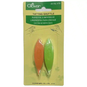 Clover Tatting Shuttles Curved Point Pick Up Picots With Ease Pack of 2 Assorted