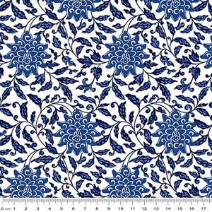 Ming Musings BLUE DYNASTY WHITE 112cm wide Cotton Fabric 3006/11393W