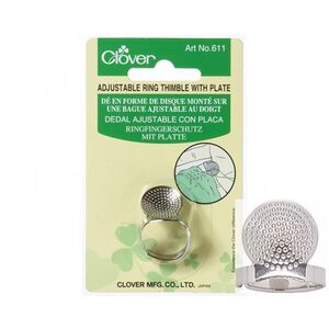 Clover Adjustable Ring Thimble with Plate #611