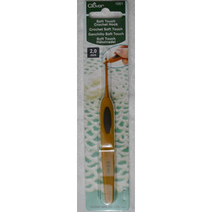 Clover Soft Touch Crochet Hook, Ideal Shape Handle, 2.00mm #1001