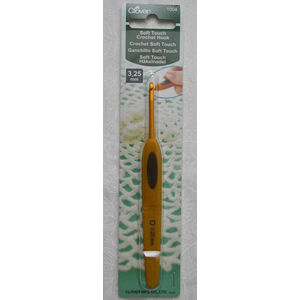 Clover Soft Touch Crochet Hook, Ideal Shape Handle, 3.25mm #1004