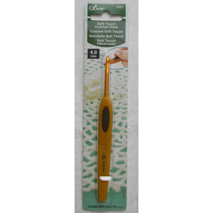 Clover Soft Touch Crochet Hook, Ideal Shape Handle, 4.00mm #1007
