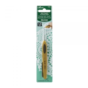 Clover Soft Touch Crochet Hook, Ideal Shape Handle, 1.25mm #1022