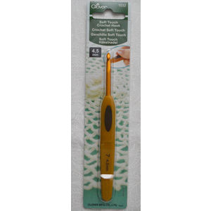 Clover Soft Touch Crochet Hook, Ideal Shape Handle, 4.50mm #1032