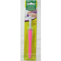 Clover Amour Crochet Hook, Easy Grip Elastomer Handle, 8.0mm #1055/L