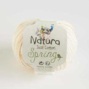 DMC Natura Spring 100% Cotton 4 Ply Crochet &amp; Knitting Yarn, 50g Ball Colour 401, Naturel